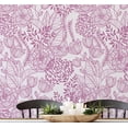 thumbnail image 1 of S4Sassy Peel and Stick Wall Covering, Floral Garden Wallpaper Removable Wallwrap - Pink Instant Wall Mural for Bedroom, Bathroom, Laundry Room, Closet Interior (25"x60" inch), 1 of 8