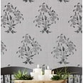 thumbnail image 1 of S4Sassy Peel And Stick Wall Covering, Motif Bouquet Print Removable Wall Wrap - Gray Mural For Vintage Farmhouse Decor, Bathroom, Laundry Room - Self-Adhesive Removable Wallpaper Vinyl (25"X 120"), 1 of 9