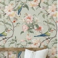 thumbnail image 1 of S4Sassy Peel And Stick Wall Covering, Spring Bird & Flower Removable Wallwrap- Green Instant Wall Makeover Mural For Bathroom, Laundry, Closet Interior- Self-Adhesive Wallpaper Vinyl -25"X360", 1 of 8