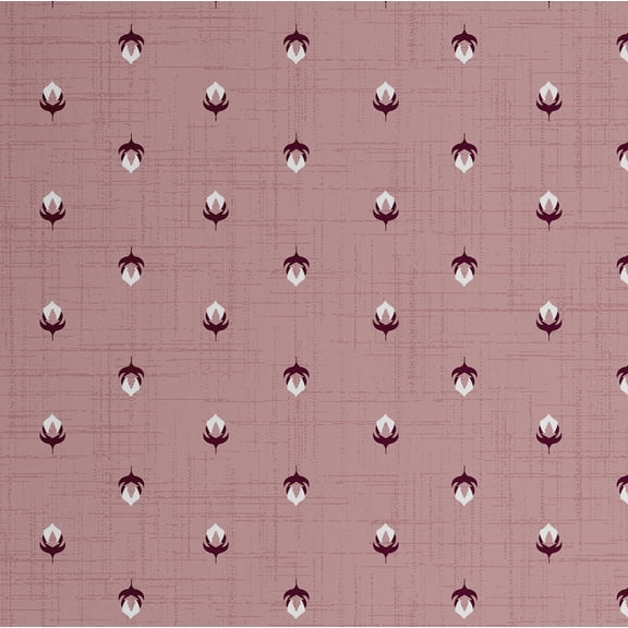 S4Sassy Peel and Stick Wall Covering, Urban Chic Minimal Floral Motif Print Removable Vinyl - Modern Walls Mural, Pink Instant Wall Makeover Wallpaper for Bedroom, Bathroom, Closet Interior -25"x60"