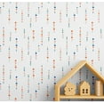 thumbnail image 1 of S4Sassy Peel and Stick Wall Covering, Vertical Dotted Stripe Print Removable- White Kids Room Walls Mural, Instant Wall Makeover Sticker for Kids Room, Self-Adhesive Removable Wallpaper Vinyl-25"x60", 1 of 9