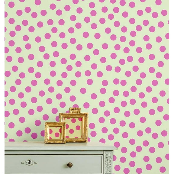 S4Sassy Polka Dots Wallpaper - Ivory Wall Covering, 25" x 240" Self-Adhesive Vinyl Walls Paper, Wallwrap, Easy DIY Wall Covering For Kids Bedroom, Kids room wall decor, Playroom wallpaper