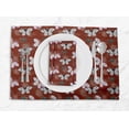 thumbnail image 1 of S4Sassy Red Butterfly & Floral Printed Dining Room Reversible Tablemats With Napkins set, 1 of 3