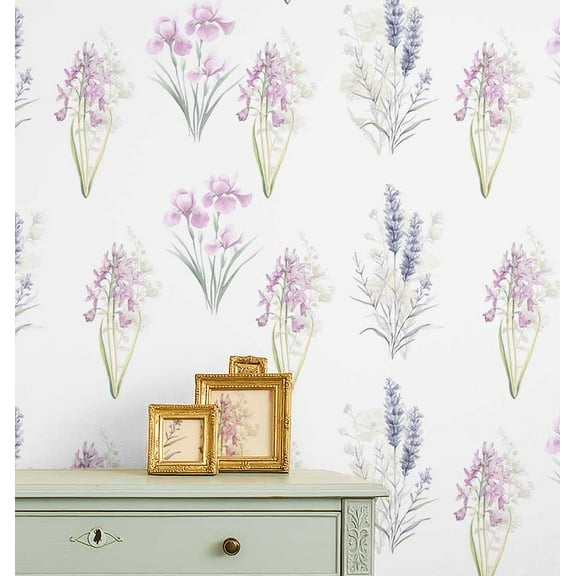 S4Sassy Removable Nature-inspired Waterproof Wall Wrap, Wallcover, Botanical Ink Sketch Contact Paper for Walls, Cabinets, Dresser, Self Adhesive Vinyl Wallpaper Roll- White (25"x60")
