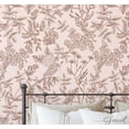 thumbnail image 1 of S4Sassy Removable Nature-inspired Waterproof Wall Wrap, Wallcover, Soft Watercolor Wildflowers Contact Paper for Walls, Cabinets, Dresser, Self Adhesive Vinyl Wallpaper Roll- Brown (25"x120"), 1 of 9