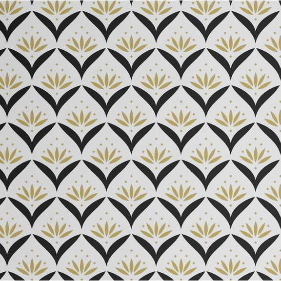 S4Sassy Retro Art Deco Wallpaper - White Wall Covering, 25" X 60" Self-Adhesive Vinyl Walls Paper, Wall Wrap, Easy Diy Walls Covering For Farmhouse Bedroom, Living Room, Cabinets, Living Spaces