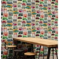 thumbnail image 1 of S4Sassy Retro Vehicles Wallpaper - Commercial Space Wall Covering, 25" x 60" Self-Adhesive Textured Vinyl Wall Paper, Decorative Walls Wrap, Easy DIY Walls Covering For Retail, Office Spaces - Multi, 1 of 8