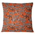 thumbnail image 1 of S4Sassy Rust Orange Sofa Pillow Case Cotton Poplin Zebra Print 2 Pcs Sofa Cushion Cover-18 x 18 Inches, 1 of 4
