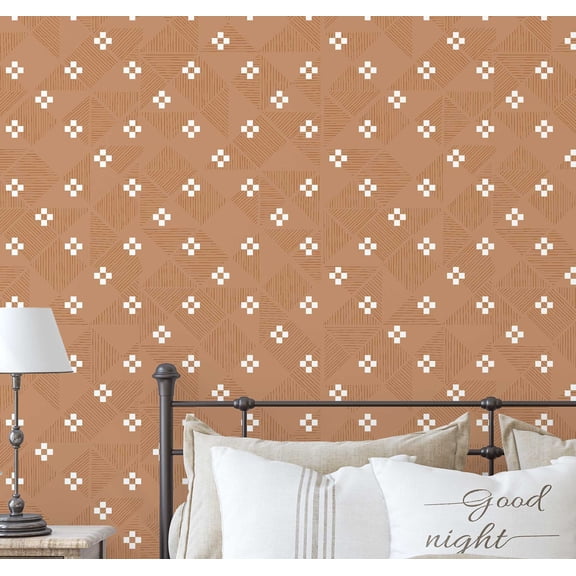 S4Sassy Self Adhesive Wallpaper, Floral Print Wallpaper, Brown Removable Diy Vinyl Wall Covering, Peel And Stick Contact Paper For Entryway Accent Wall, Easy Home Decor Solution (25"X 60")