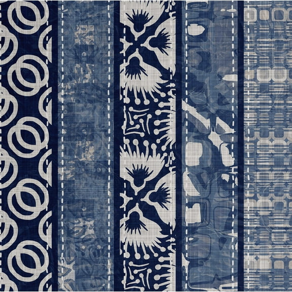 S4Sassy Self-Stick Decorative Boho Wallpaper, Circular Stripes Wall Paper, Plain Vinyl Waterproof Contact Paper, Blue, 25"X60" Removable Renter Friendly Wall Covering For Bedroom, Dining Room