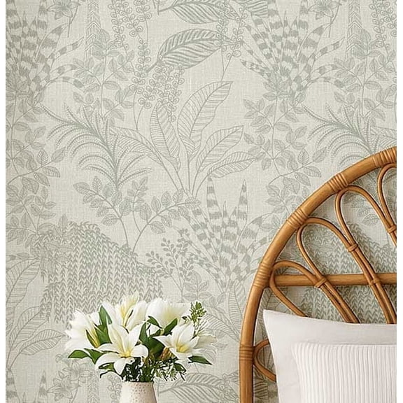 S4Sassy Self-Stick Decorative Wallpaper, Jungle Sketch Wall Paper, Vinyl Waterproof Contact Paper, Green, 25"X 60" Removable Renter Friendly Walls Covering For Bedroom, Dining Room