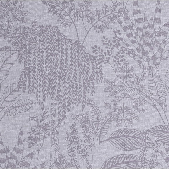 S4Sassy Self-Stick Decorative Wallpaper, Jungle Sketch Wall Paper, Vinyl Waterproof Contact Paper, Purple, 25"X 60" Removable Renter Friendly Walls Covering For Bedroom, Dining Room