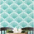 thumbnail image 1 of S4Sassy Self-Stick Decorative Wallpaper, Plam Leaf Wall Paper, Vinyl Waterproof Contact Paper, Blue, 25"X 240" Removable Renter Friendly Walls Covering For Bedroom, Dining Room, 1 of 9