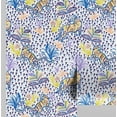 thumbnail image 1 of S4Sassy Tiger & Floral Wallpaper - Jungle Removable Wall Covering, 25" x 120" Self-Adhesive Vinyl Wall Paper, Decorative Walls Wrap, Easy DIY Walls Covering For Bedroom, Living Room - Blue, 1 of 9