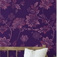 thumbnail image 1 of S4Sassy Vintage Floral Wallpaper- Purple Wall Covering,25" x 120" Self-Adhesive Textured Vinyl Walls Paper, Wall Wrap, Easy DIY Walls Covering For Farmhouse Bedroom, Living Room, Living Space, 1 of 9