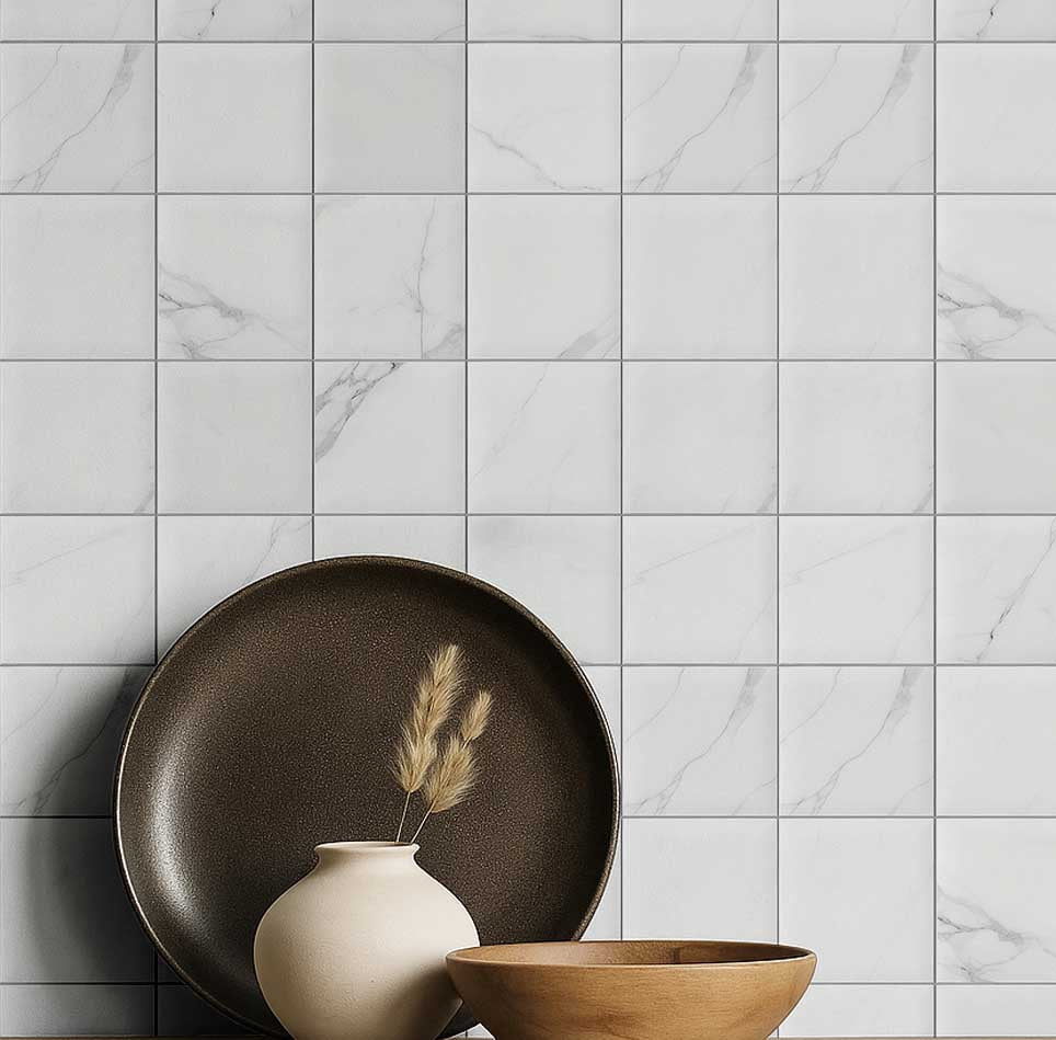 S4Sassy Vintage Style Waterproof Wall Wrap, Textured Finish Mosaic Tile ...