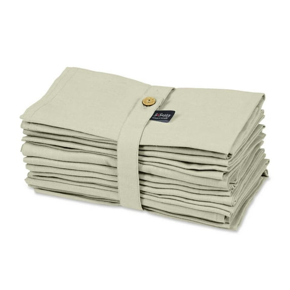 S4Sassy White Solid Home Decor 12 x Holiday Parties Cloth Table Linen Re-Usable Dinner Napkins Set