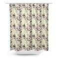 thumbnail image 1 of S4Sassy Yellow Floral & Kingfisher Bird Water Repellent Bath Shower Curtain With Roller Rings Hook-60 x 70 Inch, 1 of 6