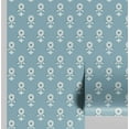 thumbnail image 1 of S4sassy Removable Asian Style Wall Decor, Finish Wallcover, Floral Motif Print Contact Paper for Walls, Dresser, Blue Self Adhesive Vinyl Wallpaper Roll Contact Paper for Walls - 25"x240", 1 of 9