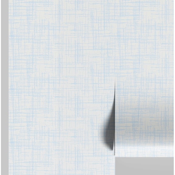 S4sassy Removable Contemporary Blue Wall Decor, Abstract Crosshatch Print Textured Contact Paper for Walls, Cabinets, Dresser, Self Adhesive Vinyl Wallpaper Roll, Waterproof Contact Paper - 25"x360"