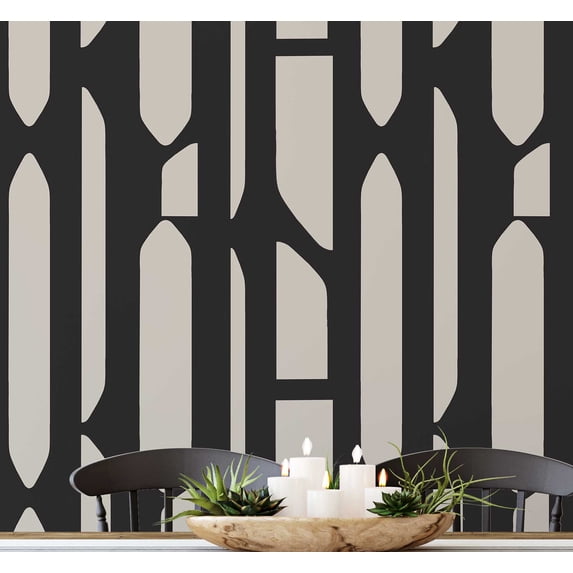 S4sassy Removable Contemporary Grey Wall Decor, Geometric Branch Print Textured Contact Paper for Walls, Cabinets, Self Adhesive Vinyl Wallpaper Roll, Waterproof Contact Paper - 25"x360" inch