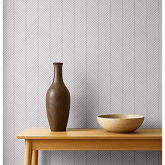 S4sassy Removable Nature-inspired Waterproof Wall Wrap, Finish Wallcover, Geometric Print Contact Paper for Walls, Cabinets, Dresser, Self Adhesive Vinyl Wallpaper Roll- White (25"x60")