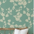 thumbnail image 1 of S4sassy Removable Nature-inspired Waterproof Wall Wrap, Textured Finish Wallcover, Blossom Print Contact Paper for Walls, Cabinets, Dresser, Self Adhesive Vinyl Wallpaper Roll- Green (25"x240" inch), 1 of 9