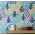 thumbnail image 1 of S4sassy Self Adhesive Wallpaper, Floral Pattern Wallpaper, Multi Removable DIY Vinyl Tile Pattern Wall Covering, Textured Peel and Stick Contact Paper for Entryway Walls, Kitchen Backsplash (25"x60"), 1 of 8