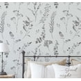 thumbnail image 1 of S4sassy Self Adhesive Wallpaper, Watercolor Botanical Print Wallpaper, Gray Removable DIY Vinyl Wall Covering, Peel and Stick Contact Paper for Entryway accent wall, Easy Home Decor Solution-25"x120", 1 of 9