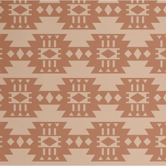 S4sassy Self-Stick Decorative Boho Wallpaper, Aztec Geometric Print Wall Paper, Vinyl Waterproof Contact Paper, Brown, 25"x60" Removable Renter Wall Covering For Bedroom, Dining room