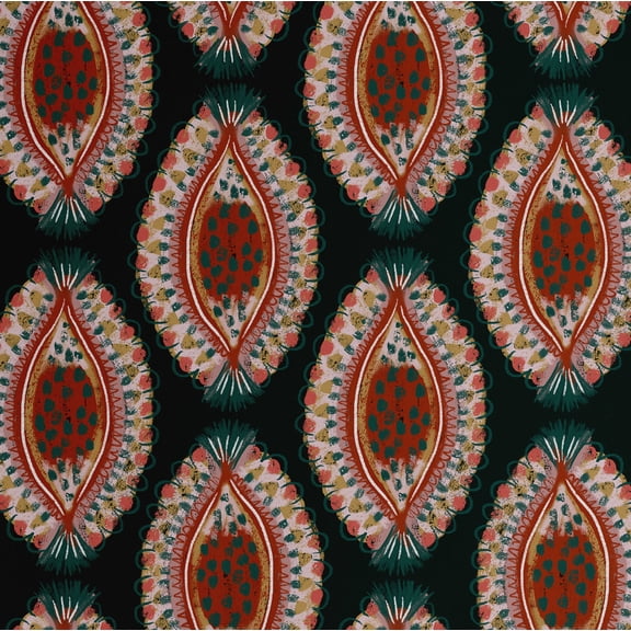 S4sassy Self-Stick Decorative Boho Wallpaper, Bold Paisley Print Walls Paper, Vinyl Waterproof Contact Paper, Black, 25"x60"inch Removable Renter Friendly Wall Covering For Bedroom, Dining room