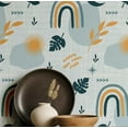 thumbnail image 1 of S4sassy Self-Stick Decorative Boho Wallpaper, Rainbow Abstract Print Walls Paper, Vinyl Waterproof Contact Paper, Blue, 25"x120"inch Removable Renter Friendly Wall Covering For Bedroom, Dining room, 1 of 9