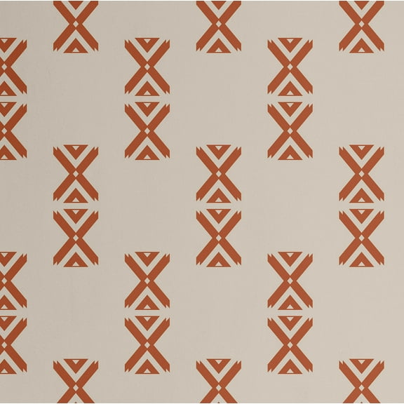S4sassy Self-Stick Decorative Boho Wallpaper, Tribal Print Wall Paper, Vinyl Waterproof Contact Paper, Brown, 25"x120"inch Removable Renter Friendly Wall Covering For Bedroom, Dining room