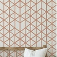 thumbnail image 1 of S4sassy Self-Stick Decorative Wallpaper, Geometric Cube Print Wall Paper, Waterproof Contact Paper, Orange, 25"x120"inch Removable Renter Friendly Wall Covering For Bedroom, Dining room, 1 of 9