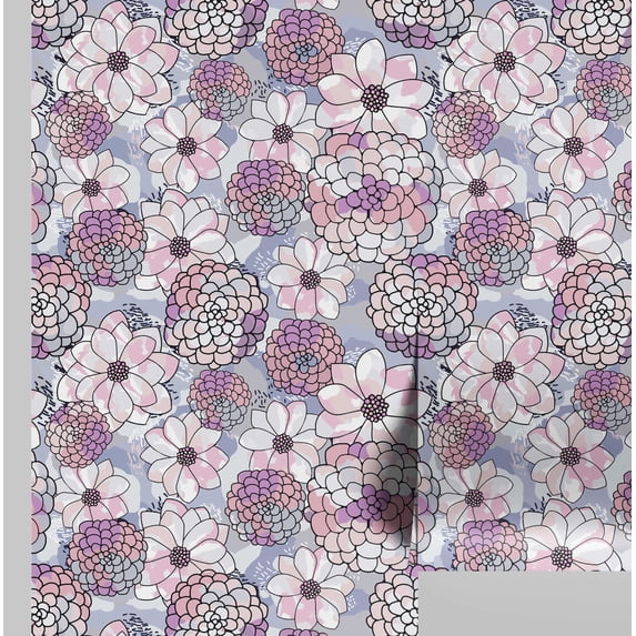 S4sassy Self-Stick Decorative Wallpaper, Pastel Peach Blossom Print Wall Paper, Textured Vinyl Waterproof Contact Paper, Pink, 25"x120" Removable Renter Friendly Wall Covering For Bedroom, Livingroom