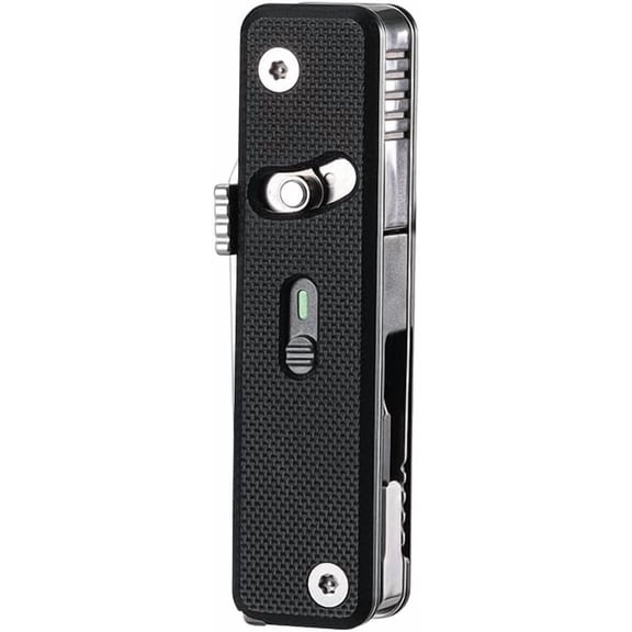 S504G Mini Flex Companion-7 in 1 Multitool EDC Pocket Knife with G10 Handle, Box Cutter, Short Sheepsfoot Blade, Short Scissors, Bottle & Can Opener, 4mm Bit, Tweezers and Toothpick