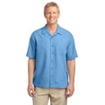 thumbnail image 1 of S536 Patterned Mens Camp Shirt - Resort Blue - Large, 1 of 2