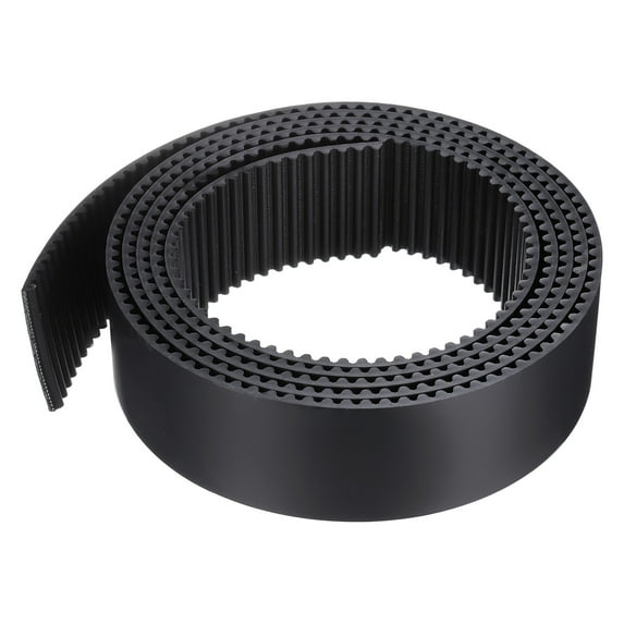 S5M Open Ended Timing Belt, 40mm Width x 2 Meter Length, 5mm Pitch Length, Black