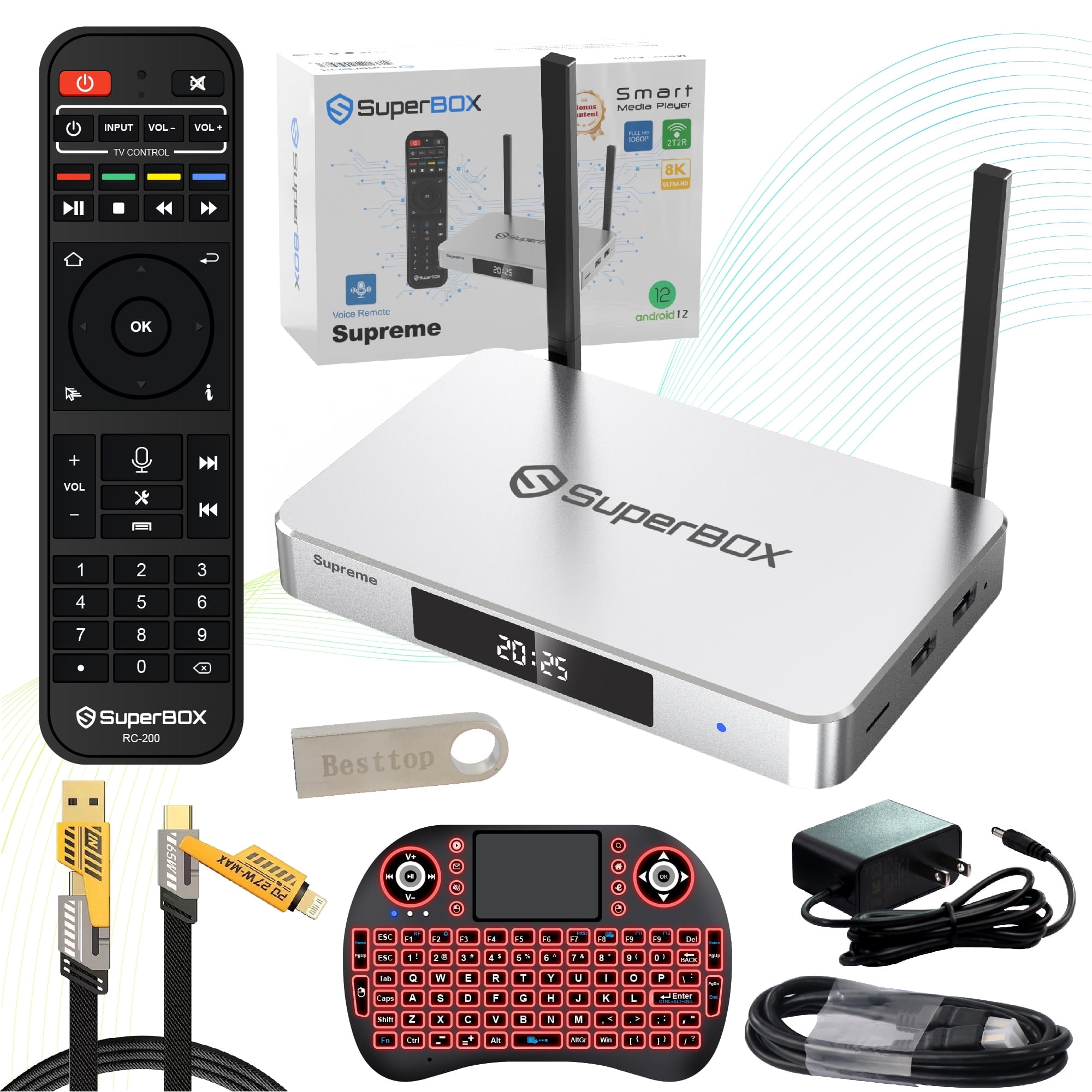 S6 8K Supreme Superbox for TV 2025 Fully Loaded with Wireless