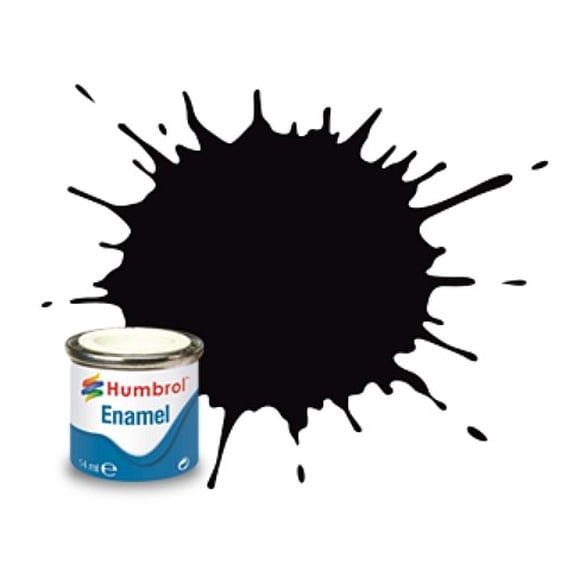 S6 A1 14ml. Enamel Metallic Black Tinlets (6)