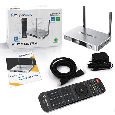 S6 Elite Ultra Superbox for TV 2025 Fully Loaded, Wireless Voice Remote Included, 1000M Ethernet Port Super Box with Voice Remote, 4G RAM+128G ROM, 6K, Easy Setup Guide by Authorised Seller