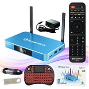 S6 Max 2025 SuperBox for TV, Wireless Voice Remote Included, 1000M Ethernet Port Fast Speed S6max Super Box with Voice Remote, 4G RAM+64G Storage, Easy Setup Guide by Seller