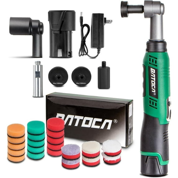 S6 Mini Polisher Cordless Polisher for Detailing, 1x2.0Ah , 0mm Rotary Polisher Buffer,1 Inch Polisher with 6 Variable Speed 1000-5000 RPM for Polishing,Cleaning