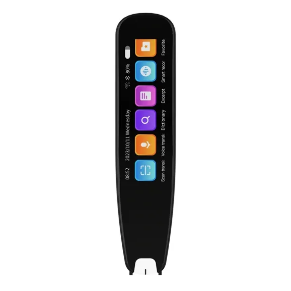 S6 Pro Portable Smart Scan & Voice Translator Pen, Real-Time 131 Languages Translation Dictionary Pen With Display Screen, Supports Multi-Language Input & Output For Business & Study Use,black