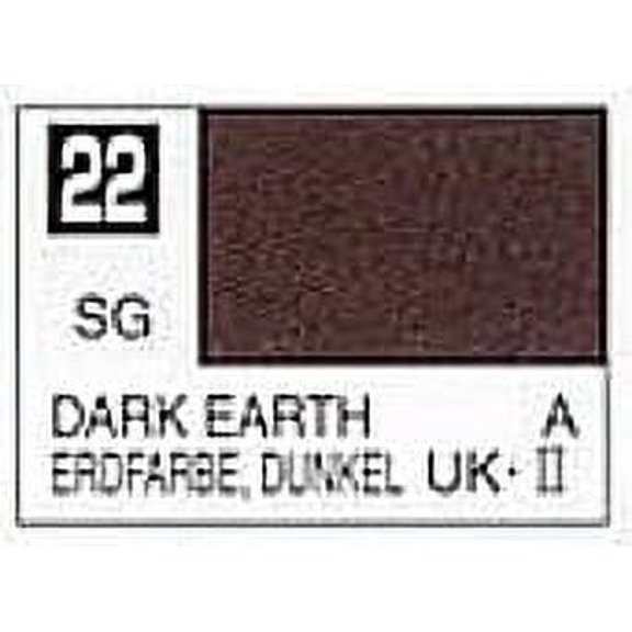S6 Solvent-Based Acrylic Semi-Gloss Dark Earth 10ml Bottle