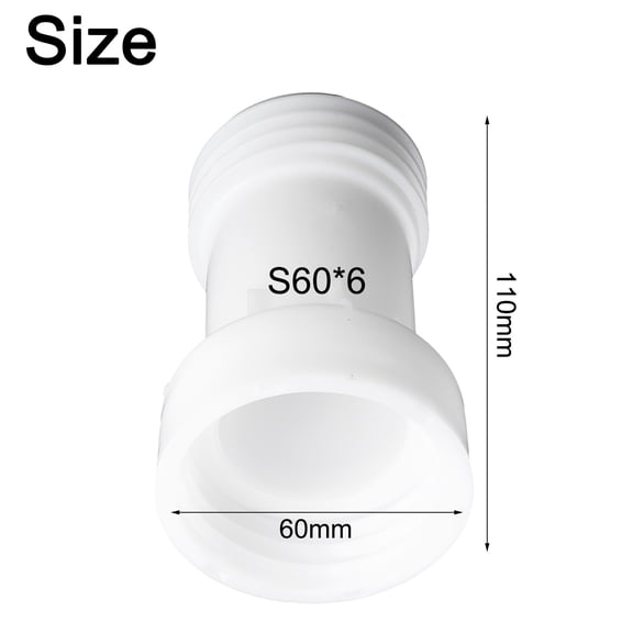 S60*6 IBC Ton Extension Joint Plastic Joint Dust Drain Tube Discharge Outlet Extension Rainwater Tank Adapter Watering & Irrigat