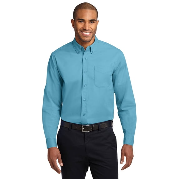 S608 Men's Easy Care Long Shirt - Maui Blue - 2X-Large