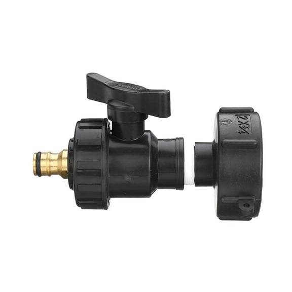 S60x6 3/4'' IBC Tank Drain Adapter Nozzle Thread Outlet Tap Water Connector Replacement PP Ball Valve Fitting Parts Home Garden ,Durable Materia