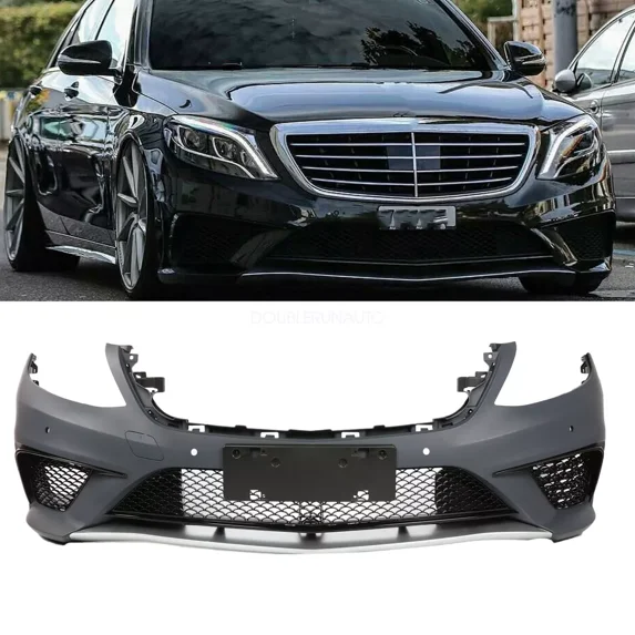S63 AMG Style Front Bumper w/ PDC Molding for Mercedes Benz S Class W222 13-16