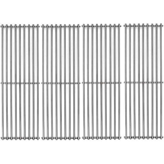 S6505A (4-Pack) 19 3/4" Stainless Steel Cooking Grid Grates Replacement for Chargriller 2121, 2123, 2222, 2828, 3001, 3030, 3725, 4000, 5050, 5252 Set of 4